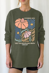 UL240P-E3067 Consider the Wildflowers Plus Long Sleeve Tee $17