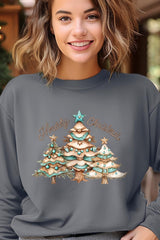 UL180P-E3185 Howdy Christmas Graphic Plus Sweatshirt $25