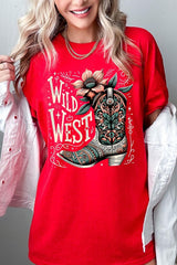 5000-E3100 Wild West Cowgirl Boot Graphic Heavy Cotton Tee $9