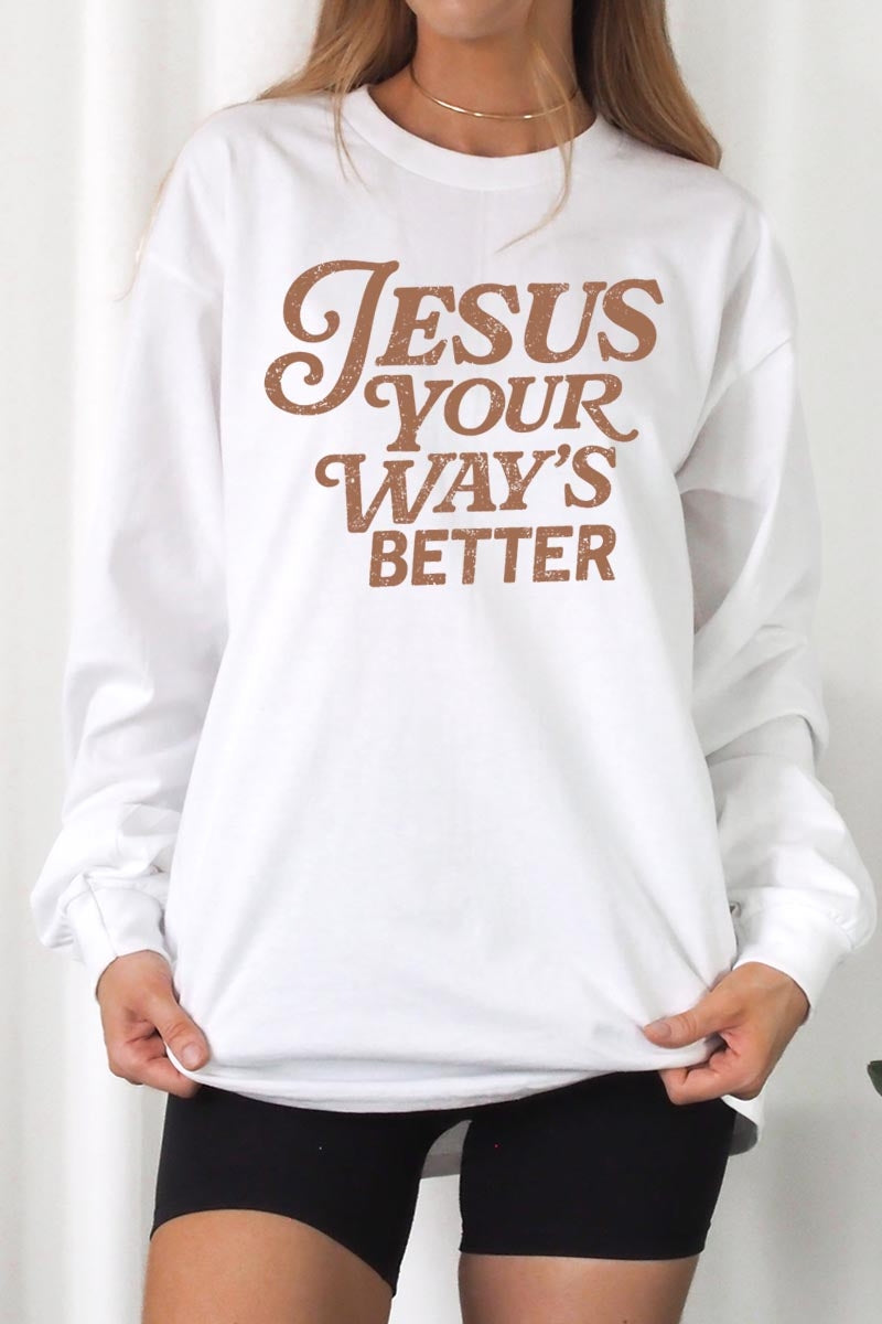 UL240-E3114 Christian Graphic Long Sleeve Tee $13.75