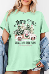 5000P-E3174 North Pole Christmas Graphic Plus Heavy Cotton Tee $12.75