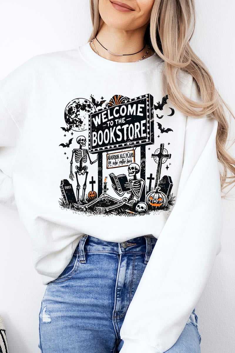 UL180-E3122 Bookstore Halloween Graphic Sweatshirt $20