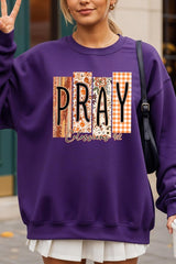 UL180-E3166 Pray Fall Christian Graphic Sweatshirt $20