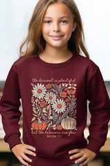 UL180B-E3173Z Faith Harvest Kids Graphic Sweatshirt $20