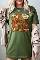 US3001-E3119 Retro Fall Collage Graphic Tee $12.5