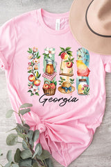 US3001-E3061GA Georgia State Brushstroke Graphic Tee $12.5