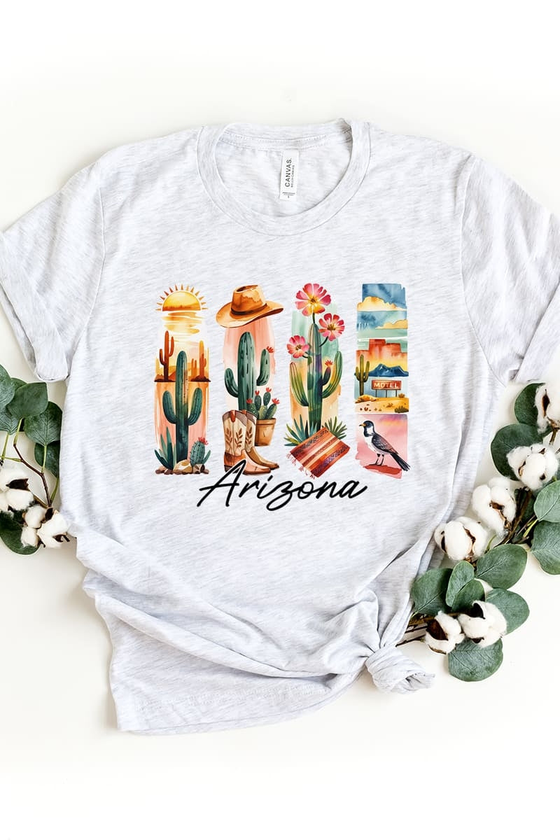 US3001-E3061AZ Arizona State Brushstroke Graphic Tee $12.5