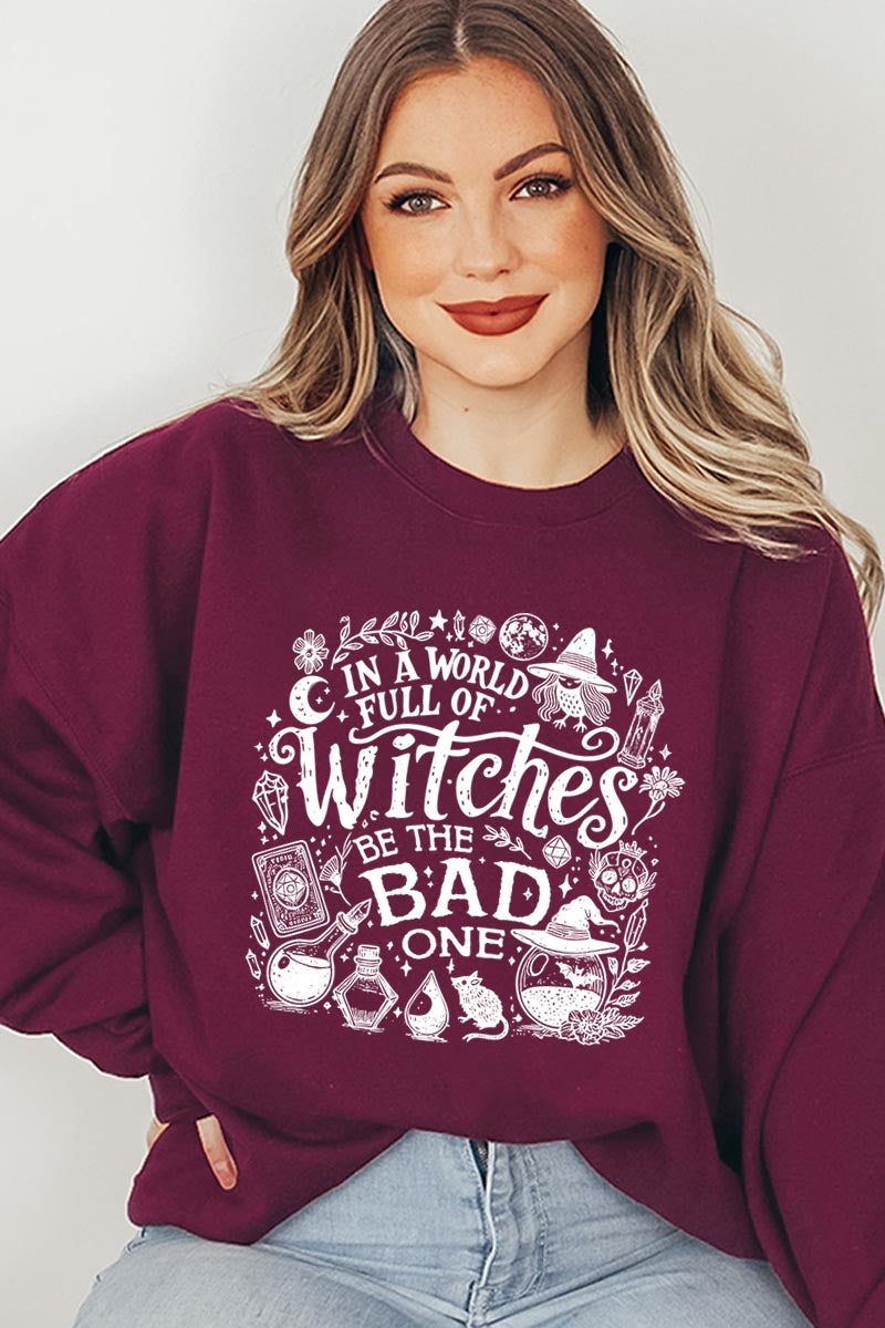 UL180-E3139 In a World of Witches Graphic Sweatshirt $20