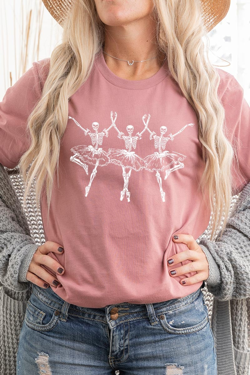 US3001P-E3156 Halloween Ballerina Graphic Plus Tee $16