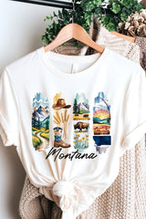 US3001P-E3061MT Montana State Brushstroke Graphic Plus Tee $16