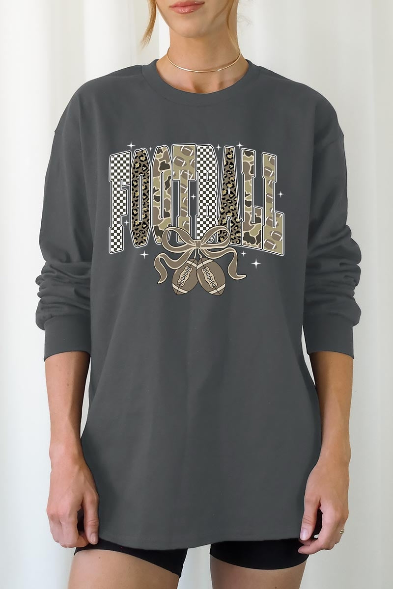 UL240P-E3132 Camo Football Graphic Plus Long Sleeve Tee $17