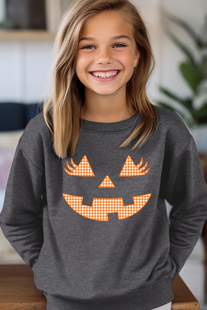UL180B-E3148Z Cute Pumpkin Halloween Kids Graphic Sweatshirt $20