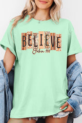 5000P-E3167 Believe Fall Christian Graphic Plus Heavy Cotton Tee $12.75