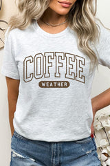 US3001-E3207 Coffee Weather Graphic Tee $12.5
