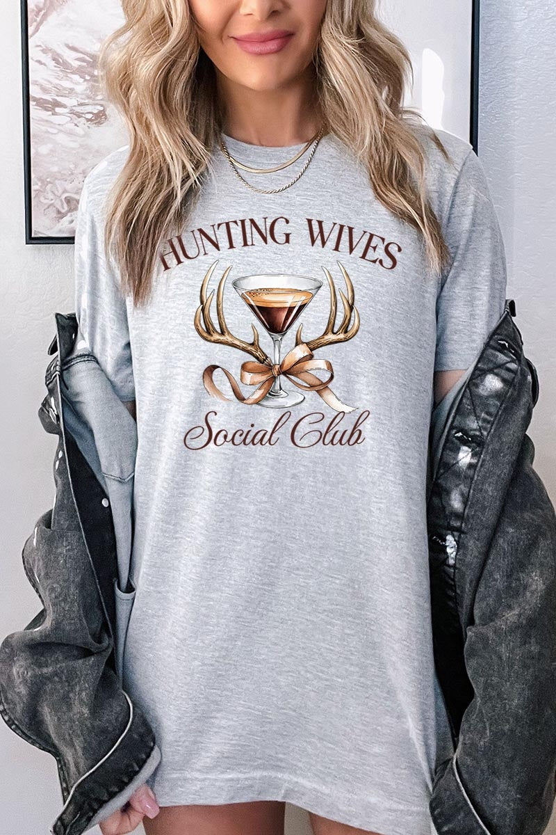 US3001-E3191 Hunting Wives Social Club Graphic Tee $12.5