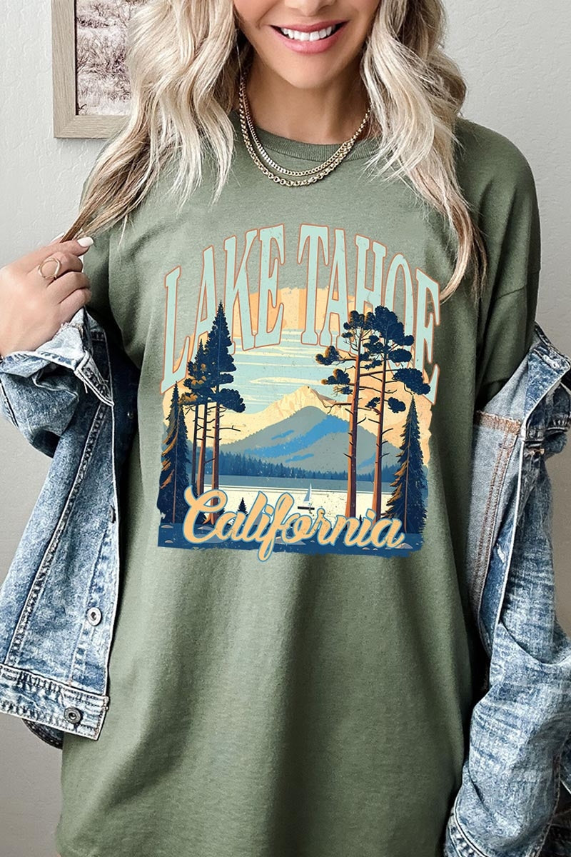 5000P-E3059 Lake Tahoe Graphic Plus Heavy Cotton Tee $12.75