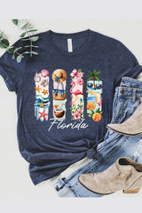 US3001P-E3061FL Florida State Brushstroke Graphic Plus Tee $16