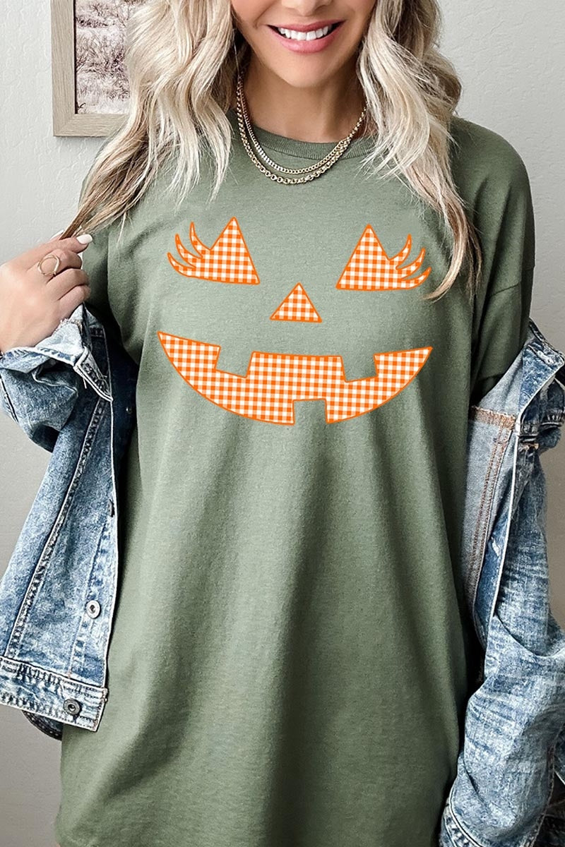 5000-E3148 Cute Pumpkin Halloween Graphic Heavy Cotton Tee $9