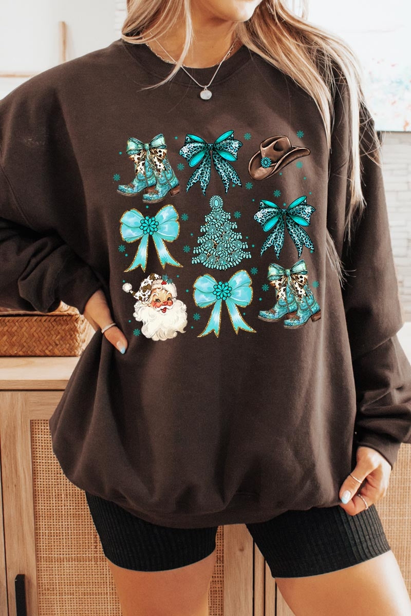 UL180-E3180 Western Christmas Graphic Sweatshirt $20