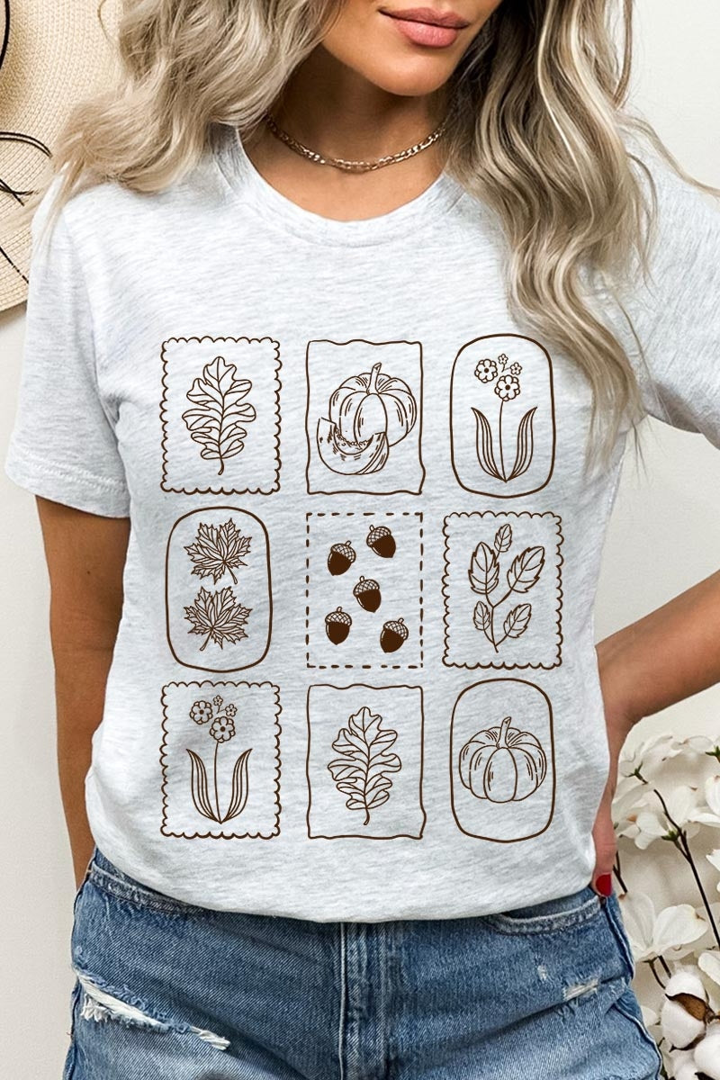 US3001-E3101 Autumn Graphic Tee $12.5