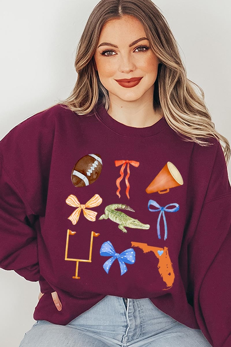 UL180P-E3078 Florida Football Graphic Plus Sweatshirt $25