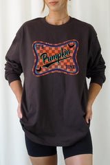 UL240-E3144 Itu2019s pumpkin time Graphic Long Sleeve Tee $13.75