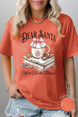 5000P-E3205 Dear Santa Books Graphic Plus Heavy Cotton Tee $12.75