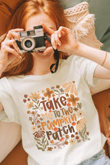 US3001-E3136 Take Me To The Pumpkin Patch Graphic Tee $12.5