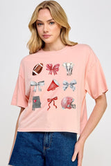 CTS-E3076 Alabama Football Graphic Relaxed Crop Top $11