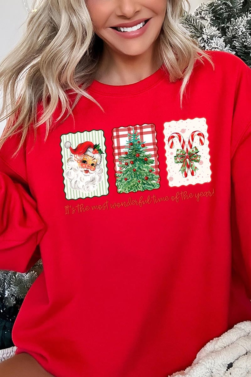 UL180P-E3201 Most Wonderful Time Graphic Plus Sweatshirt $25