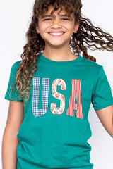 US3001Y-E3481Z USA Retro Kids Graphic Tee $11
