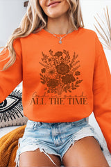 UL180P-E3116 God Is Good Floral Graphic Plus Sweatshirt $25