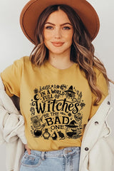 US3001-E3139 In a World of Witches Graphic Tee $12.5
