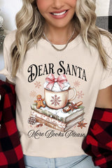 US3001-E3205 Dear Santa Books Graphic Tee $12.5