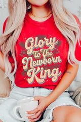 US3001P-E3220 Glory to the Newborn King Graphic Plus Tee $16