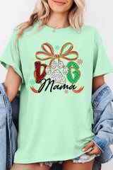 5000P-E3194 Dog Mama Christmas Paw Graphic Plus Heavy Cotton Tee $12.75