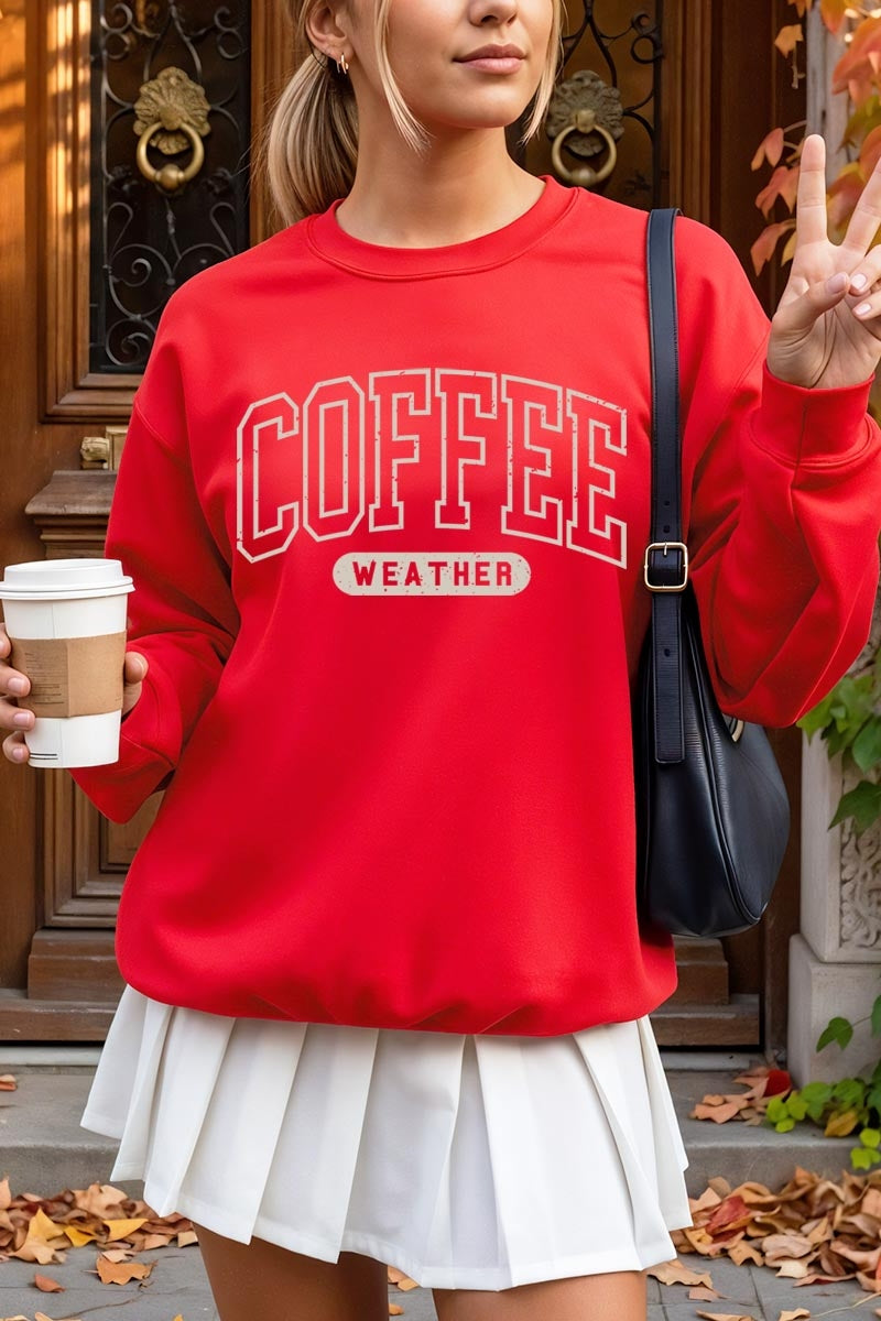 UL180-E3207 Coffee Weather Graphic Sweatshirt $20