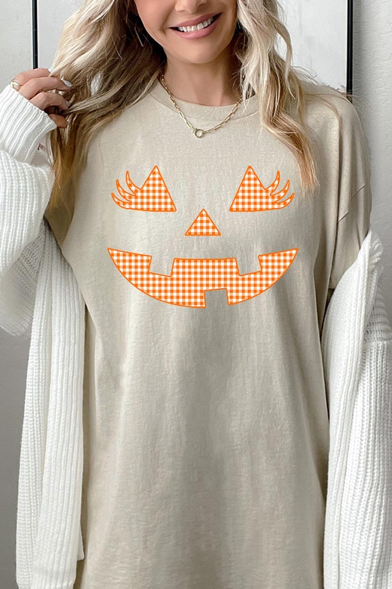 5000-E3148 Cute Pumpkin Halloween Graphic Heavy Cotton Tee $9