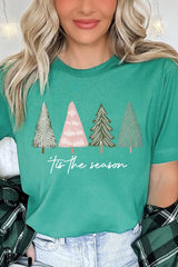 US3001-E3218 Rustic Christmas Trees Graphic Tee $12.5