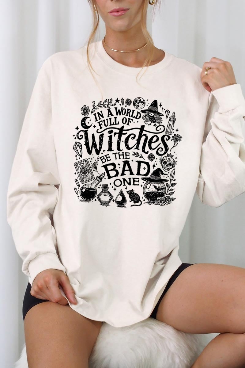 UL240P-E3139 In a World of Witches Graphic Plus Long Sleeve Tee $17