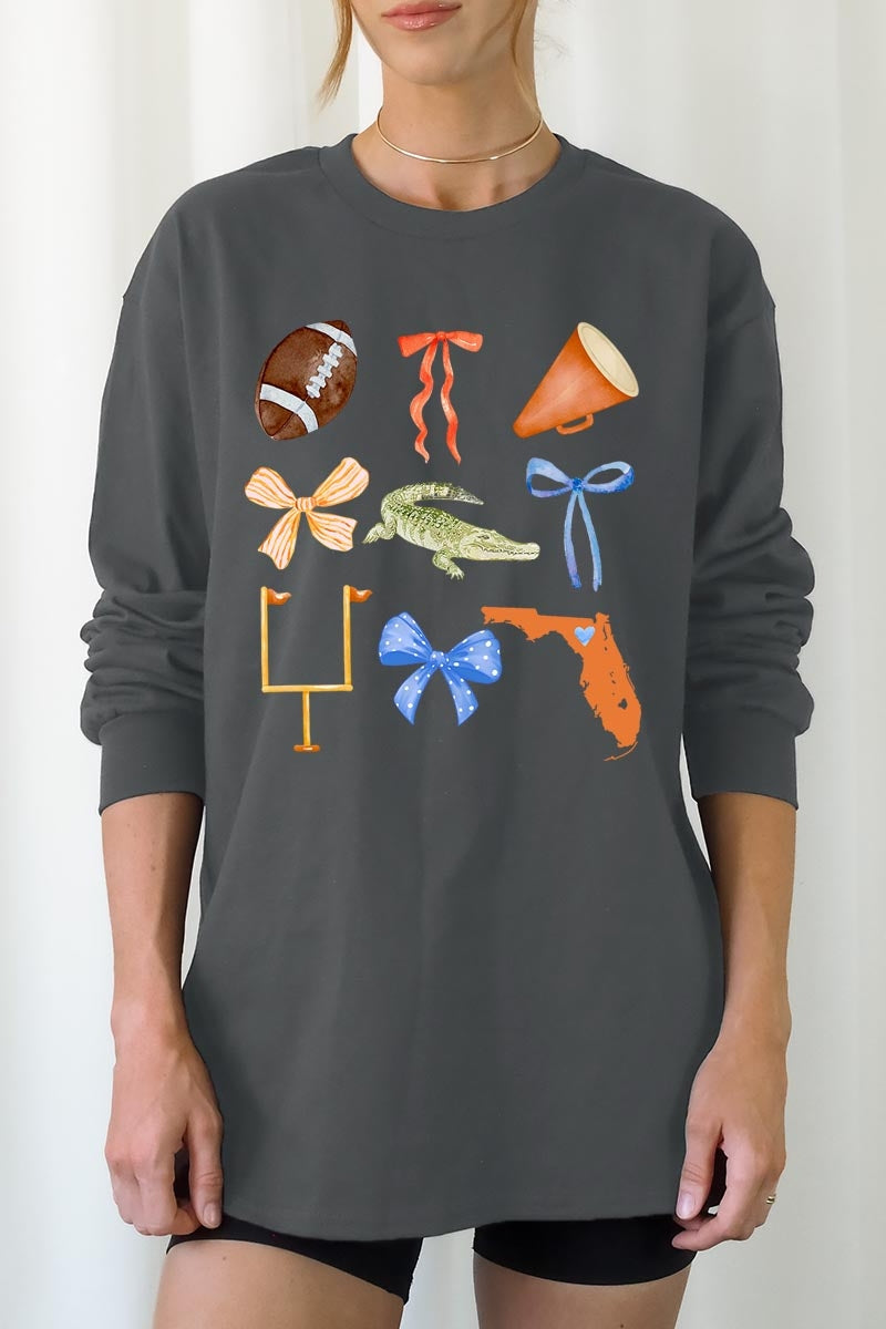 UL240P-E3078 Florida Football Graphic Plus Long Sleeve Tee $17