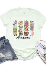 US3001-E3061AL Alabama State Brushstroke Graphic Tee $12.5