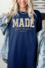 5000P-E3068 Made for More Faith Graphic Plus Heavy Cotton Tee $12.75