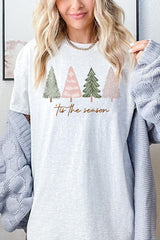 5000-E3218 Rustic Christmas Trees Graphic Heavy Cotton Tee $9