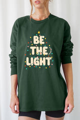 UL240-E3202 Be the Light Christmas Graphic Long Sleeve Tee $13.75