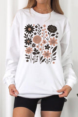 UL240P-E3178 Fall Floral Garden Graphic Plus Long Sleeve Tee $17