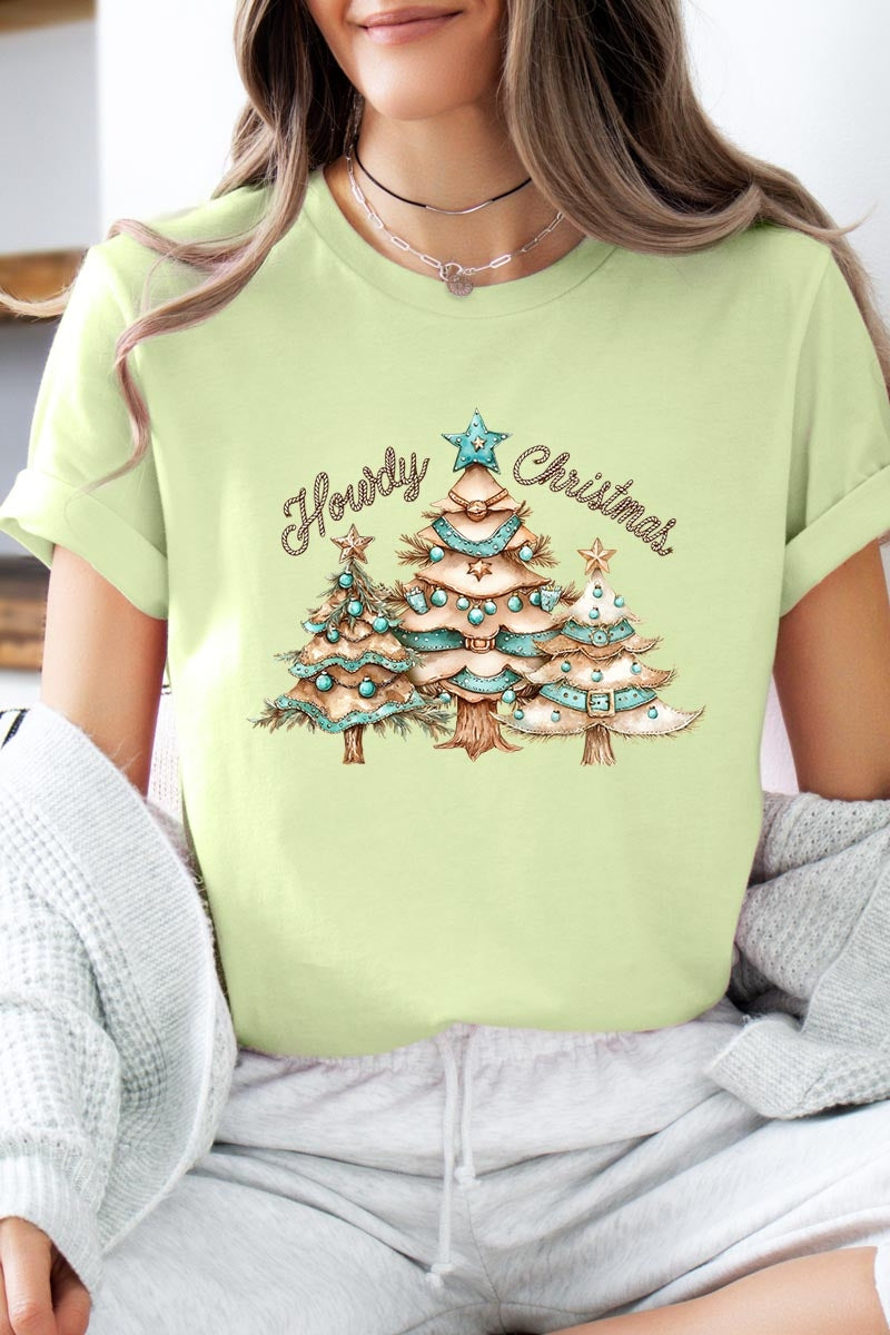 US3001-E3185 Howdy Christmas Graphic Tee $12.5