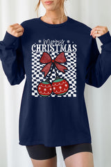 UL240-E3196 Cherry Ornament Christmas Graphic Long Sleeve Tee $13.75