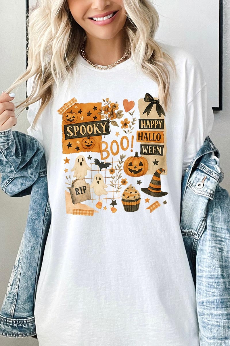 5000P-E3084 Halloween collage Graphic Plus Heavy Cotton Tee $12.75
