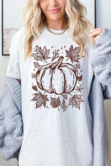 5000P-E3162 Fall Pumpkin Graphic Plus Heavy Cotton Tee $12.75